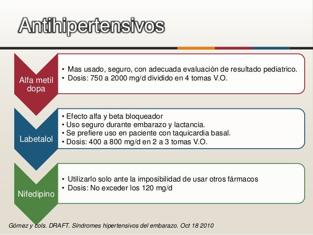 alfa metildopa en el embarazo